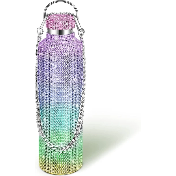 TERMO BOTELLA DISENO DIAMANTES 500ML PORTATIL TERMICA