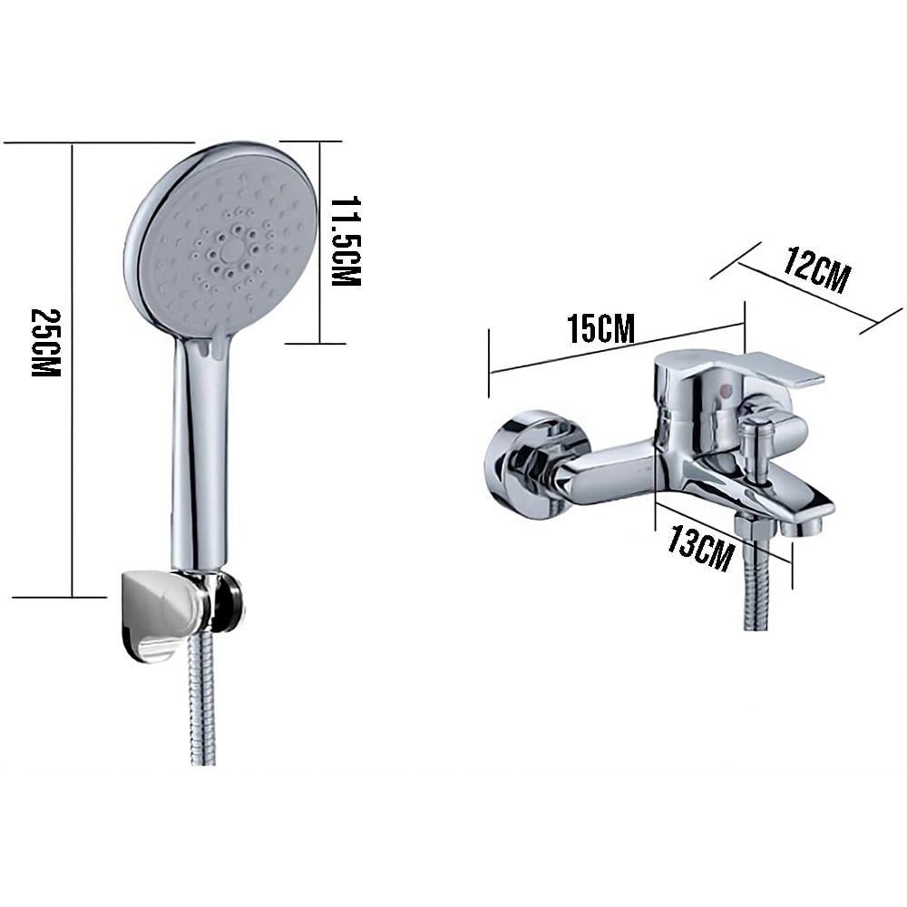 KIT CRUSEC MEZCLADOR MONOMANDO GRIFO Y DUCHA PARA BAÑO - 3