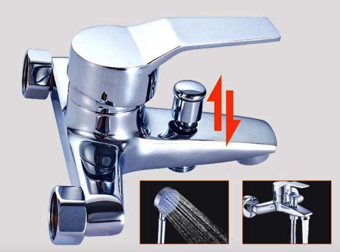 KIT CRUSEC MEZCLADOR MONOMANDO GRIFO Y DUCHA PARA BAÑO - 4