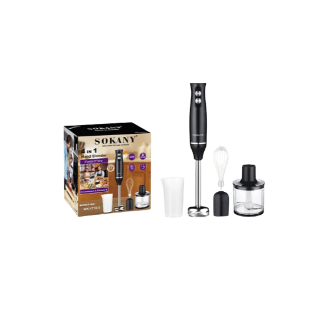 Batidora De Mano 4 En 1 Con Cuchillas Extraibles 500w