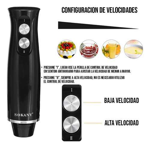 Batidora De Mano 4 En 1 Con Cuchillas Extraibles 500w - 7
