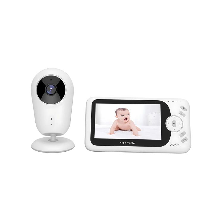 CÁMARA CRUSEC MONITOR VÍDEO BEBÉS PORTÁTIL CON MUSICA BLANCO - 1