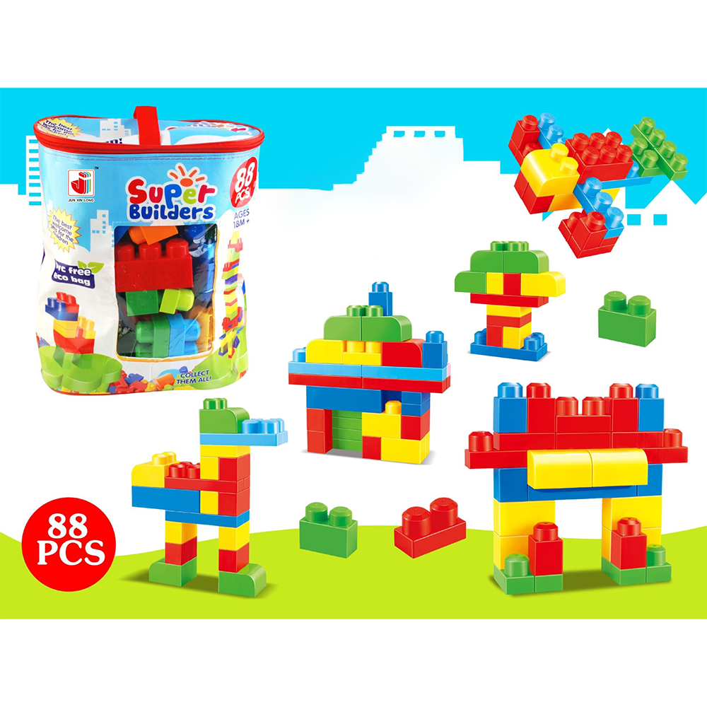 BLOKS JUEGO DE CONSTRUCCIÓN MULTICOLOR 88 PIEZAS DELUXE - 3