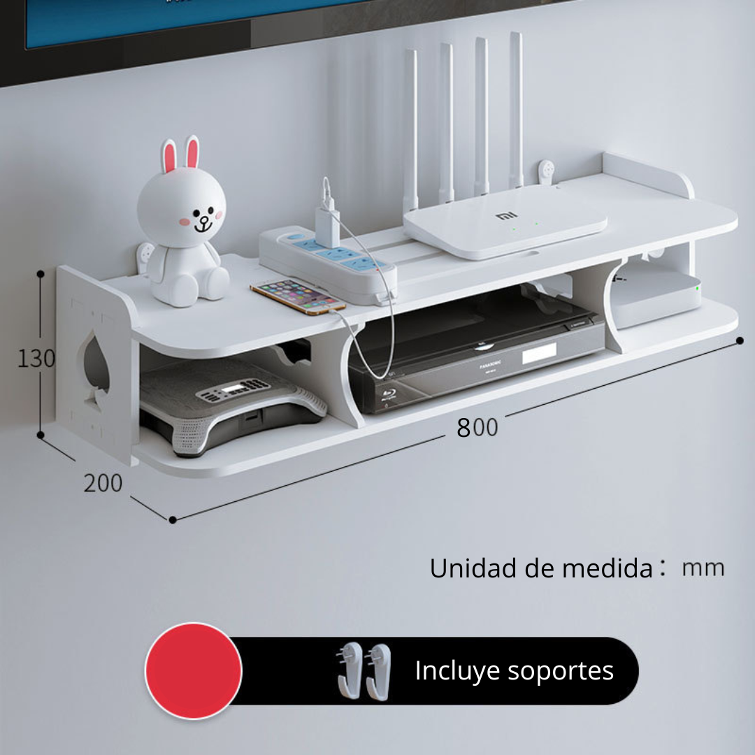 ESTANTERIA SOPORTE FLOTANTE DE PARED PARA TV, ORGANIZADOR - 3