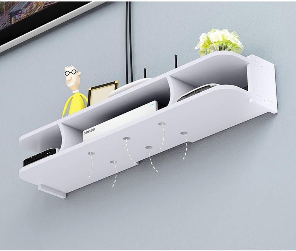 ESTANTERIA SOPORTE FLOTANTE DE PARED PARA TV, ORGANIZADOR - 5