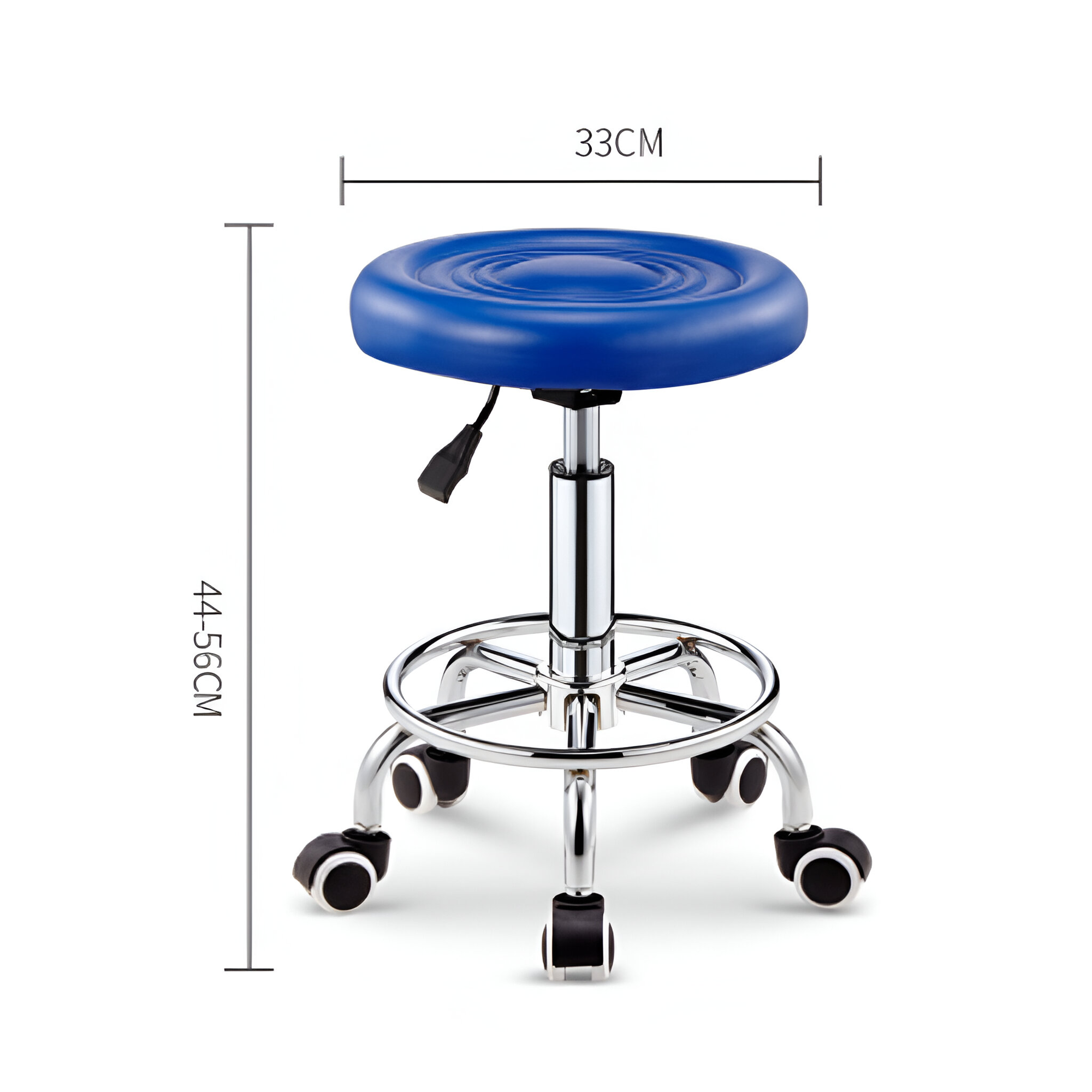 TABURETE SILLA DE PELUQUERÍA, BAR, HOGAR GIRATORIA AJUSTABLE - 4