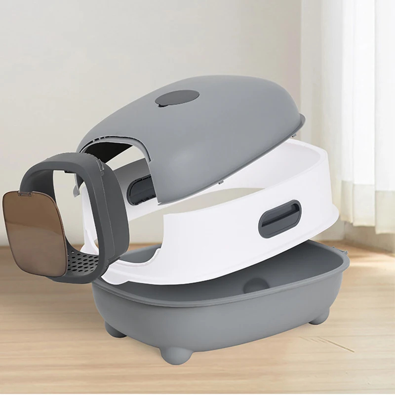 CAJA DE ARENA PLEGABLE COMPLETA ESTERILIZACIÓN UV PARA GATO - 3