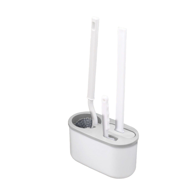 JUEGO DE 3 CEPILLOS ESCOBILLAS MODERNO PARA INODORO DE BAÑO - 1