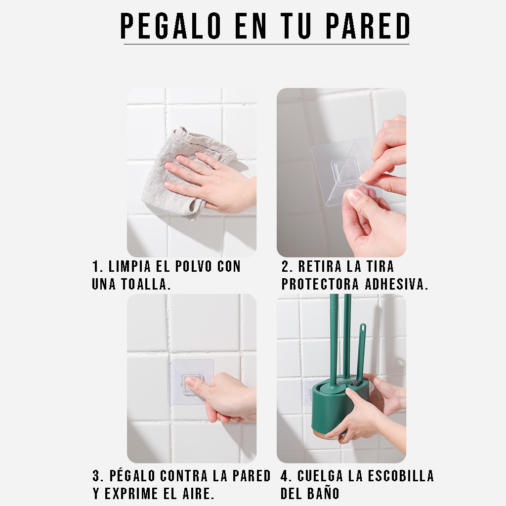 JUEGO DE 3 CEPILLOS ESCOBILLAS MODERNO PARA INODORO DE BAÑO - 6