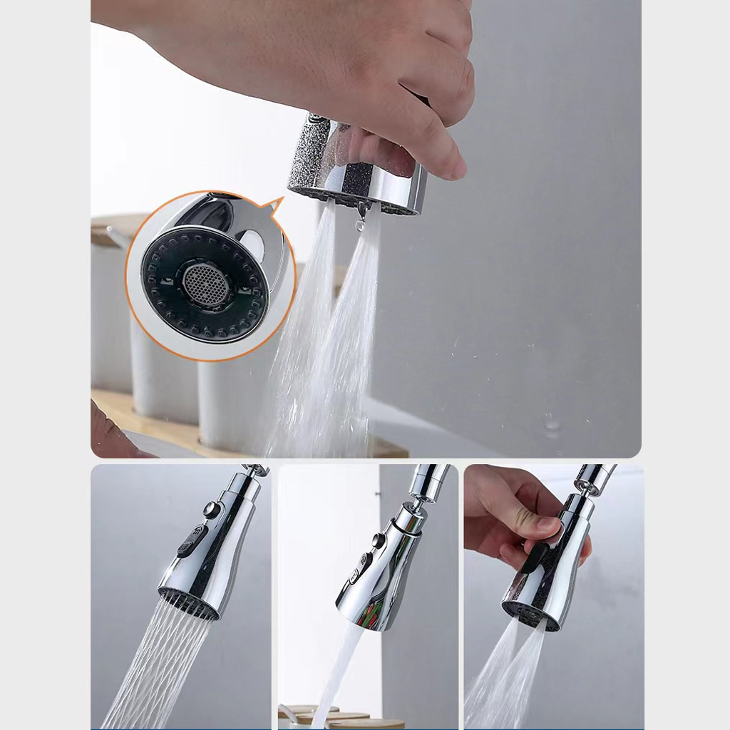 REPUESTOS PARA GRIFERÍA CRUSEC ADAPTADOR GRIFO ANTI SALPICADURAS FILTRO 3 VELOCIDADES - 4
