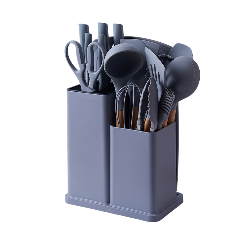 JUEGO UTENSILIOS 19 PIEZAS SILICONA ANTIADHERENTE DE COCINA - 1