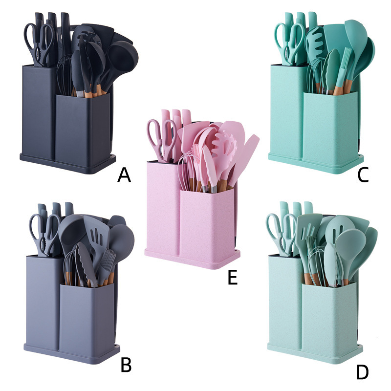 JUEGO UTENSILIOS 19 PIEZAS SILICONA ANTIADHERENTE DE COCINA - 2