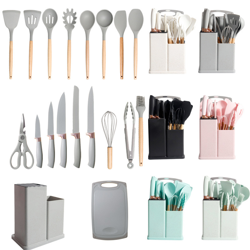 JUEGO UTENSILIOS 19 PIEZAS SILICONA ANTIADHERENTE DE COCINA - 8
