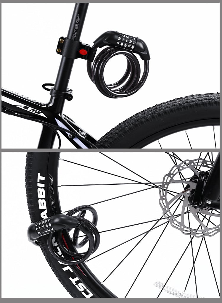 CANDADO CRUSEC BICICLETA CLAVE SEGURIDAD BLOQUEO ANTIRROBO 120 CM - 3