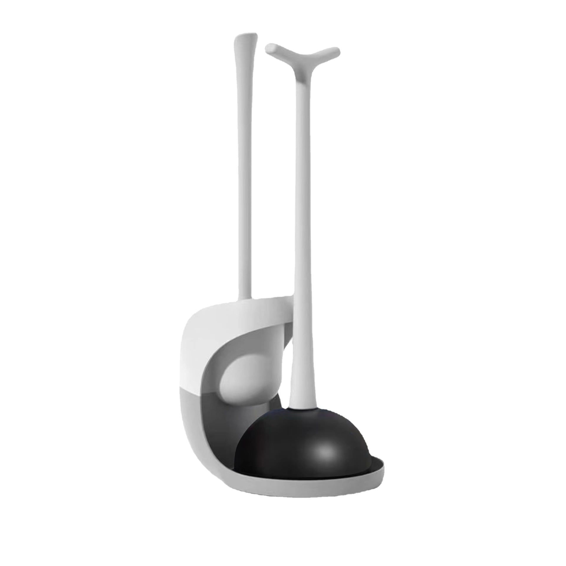 SET 2 EN 1 DESATASCADOR + CEPILLO INODORO CON SOPORTE CRUSEC