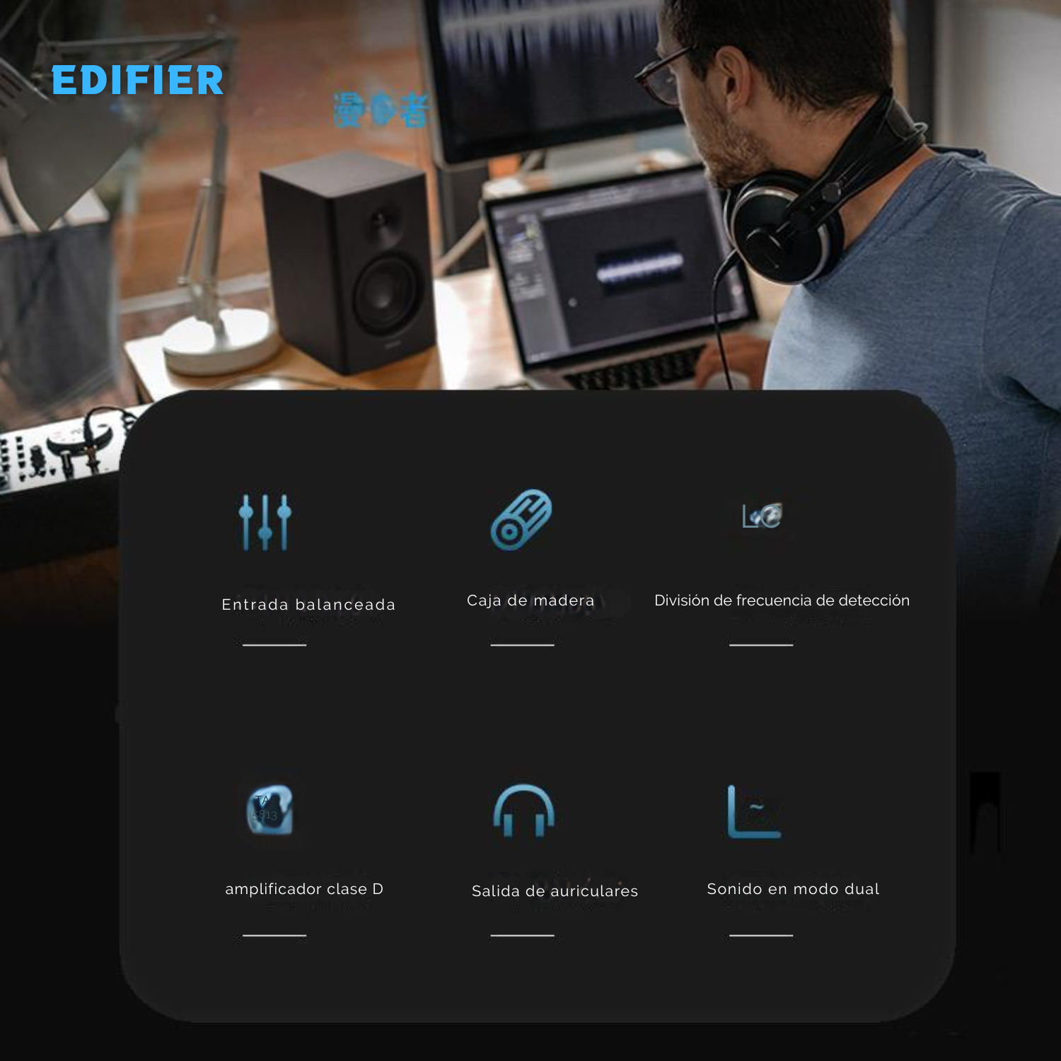 PARLANTE DUAL EDIFIER MR4 MONITOR ESTUDIO TRS ALTAVOZ - 6
