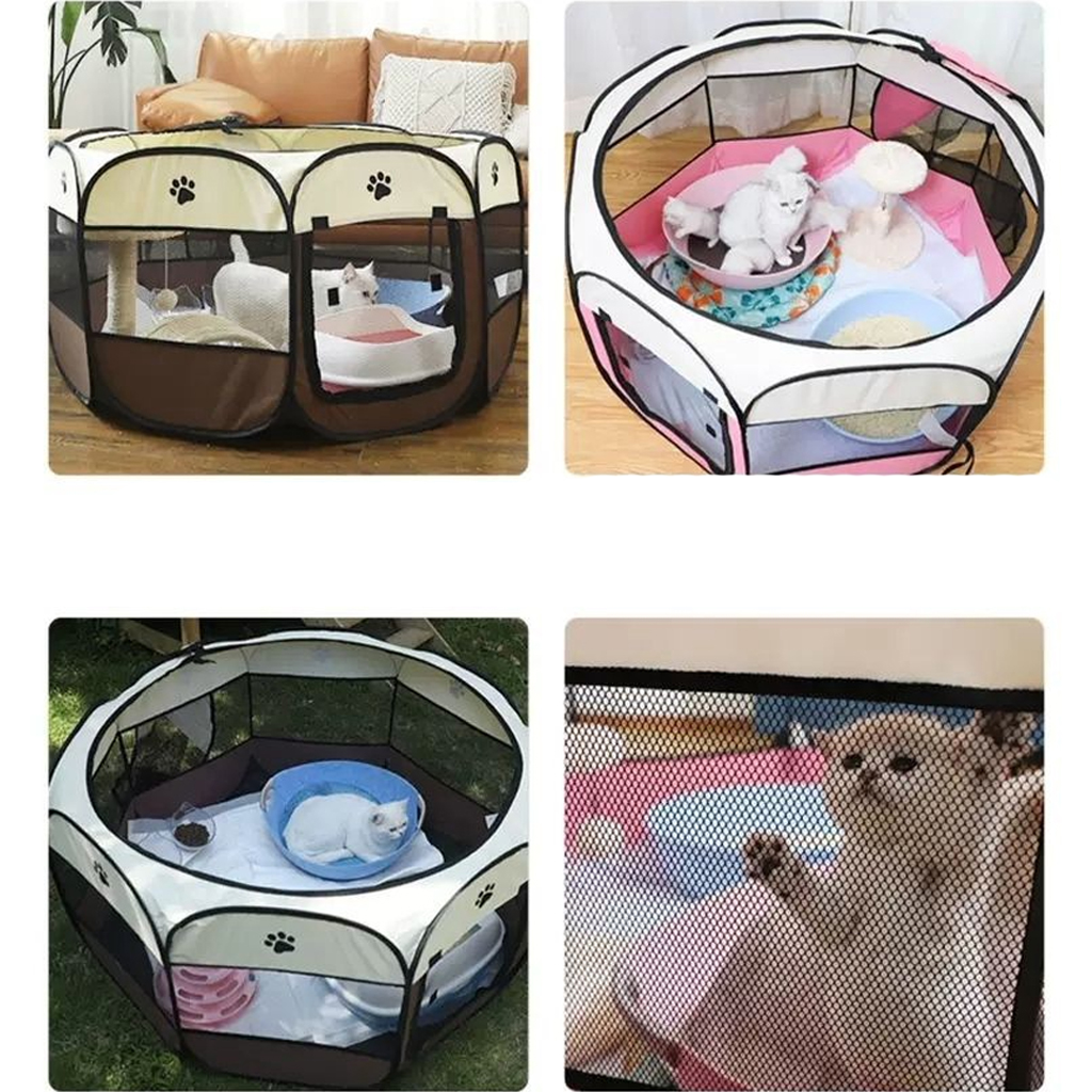 CORRAL CRUSEC CORRAL BLANCO NIDO PLEGABLE PARA MASCOTAS CASA IMPERMEABLE XL - 2