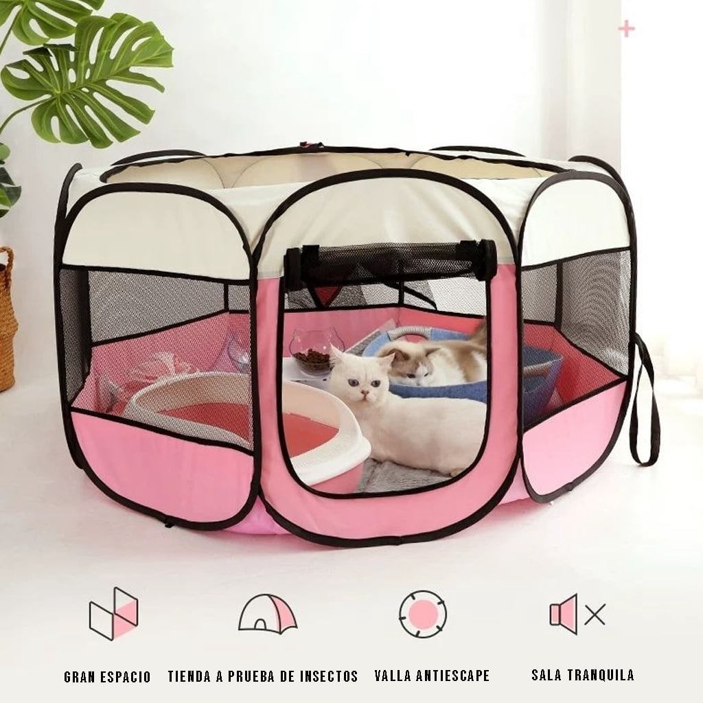 CORRAL CRUSEC CORRAL BLANCO NIDO PLEGABLE PARA MASCOTAS CASA IMPERMEABLE XL - 5