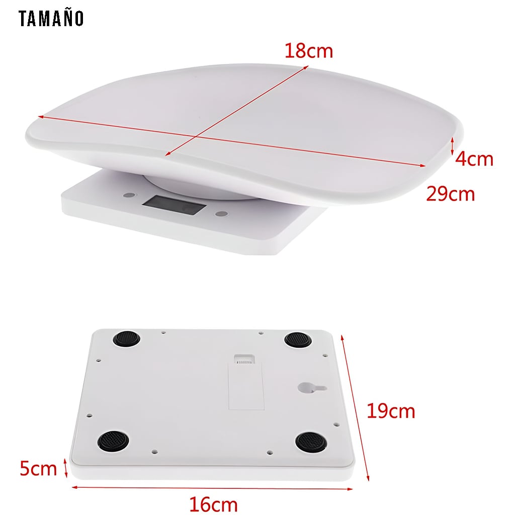 BALANZA BASCULA DIGITAL PARA MASCOTAS BEBES LCD 10KG - 3