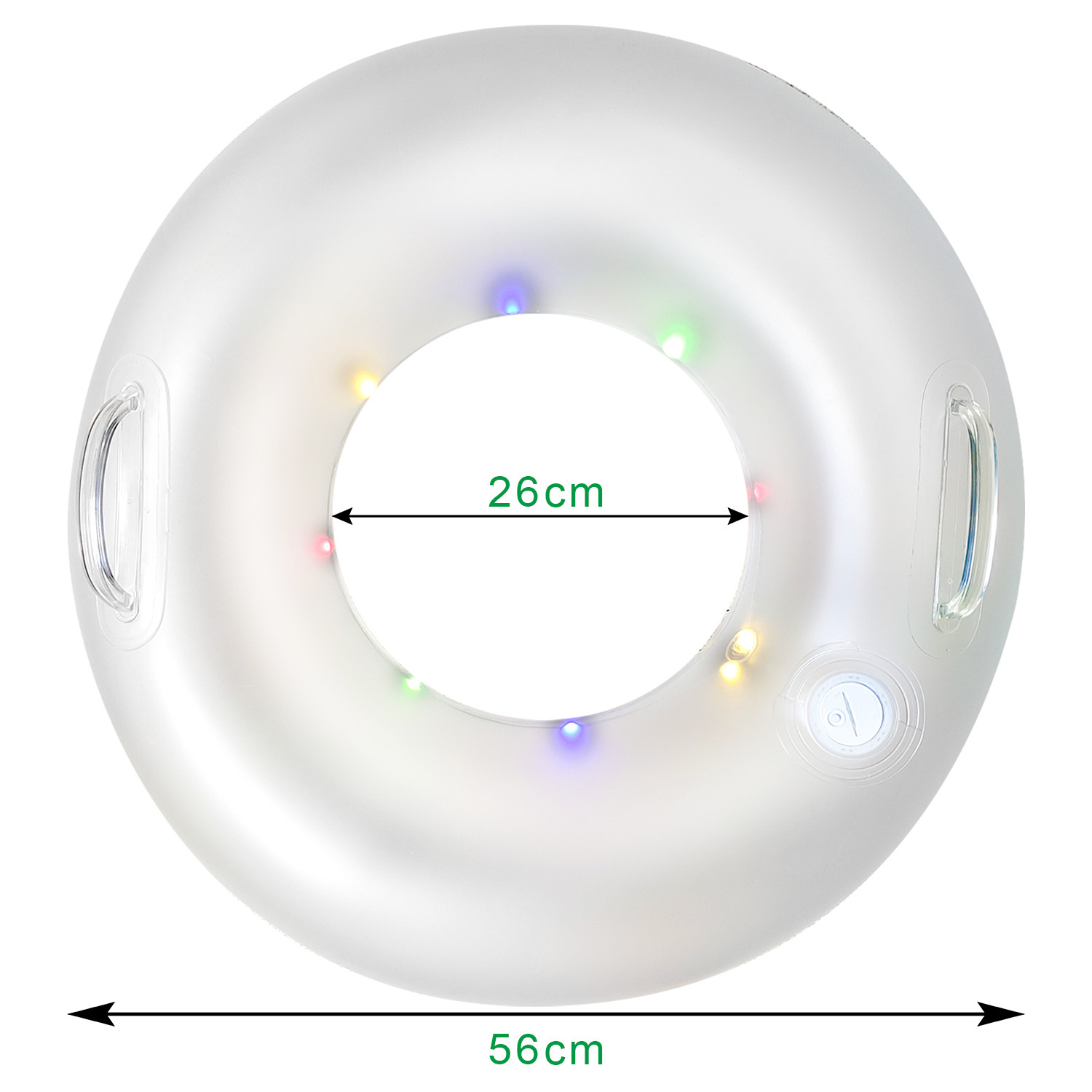 FLOTADOR CRUSEC LED MULTICOLOR ANILLO CON ASAS DE NATACION 26*56 - 4