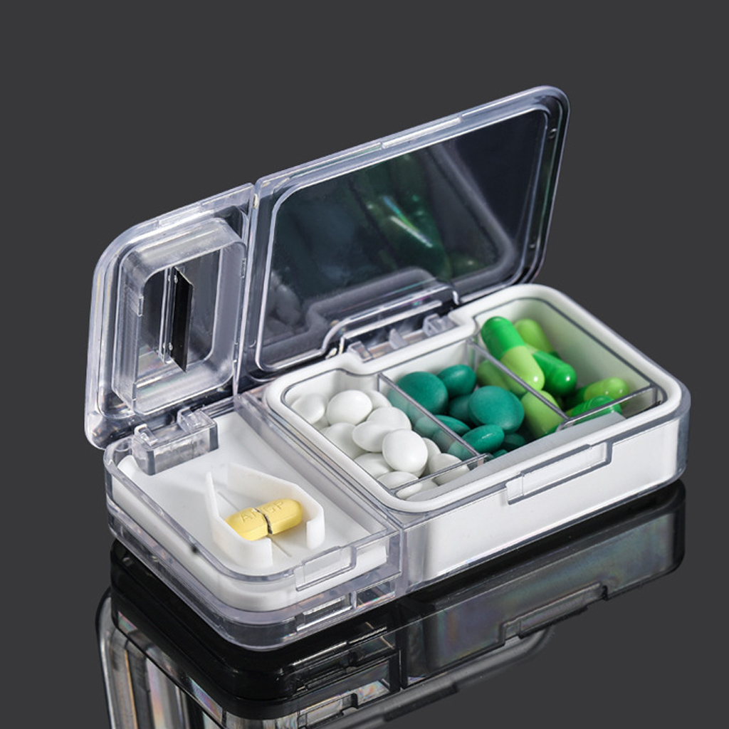 CAJA CORTADOR DE MEDICINAS DE PASTILLAS ORGANIZADOR DIVISOR - 3