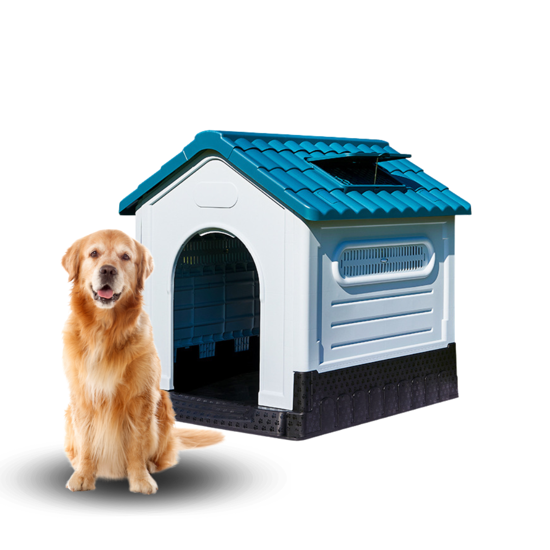 CASA PARA PERRO MASCOTAS EXTERIOR IMPERMEABLE 100X71X95 CM - 2