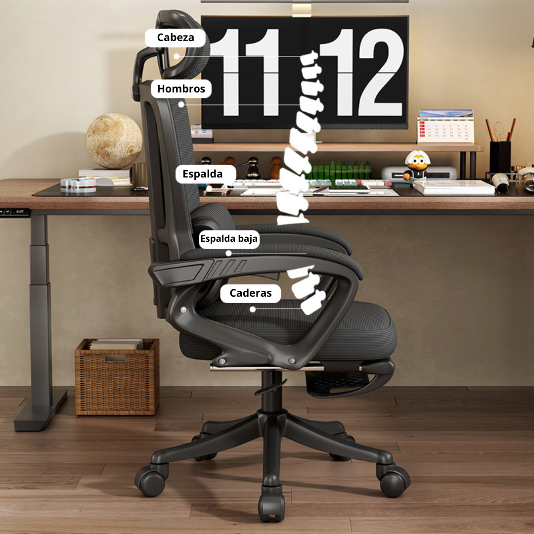 SILLA ESCRITORIO HOMEWORK ERGONÓMICA REPOSO LUMBAR CINTURA - 2