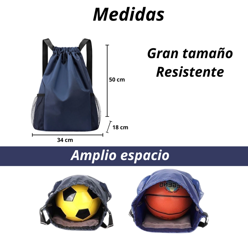 MOCHILA BOLSO TIPO MORRAL DEPORTIVO IMPERMEABLE - 2
