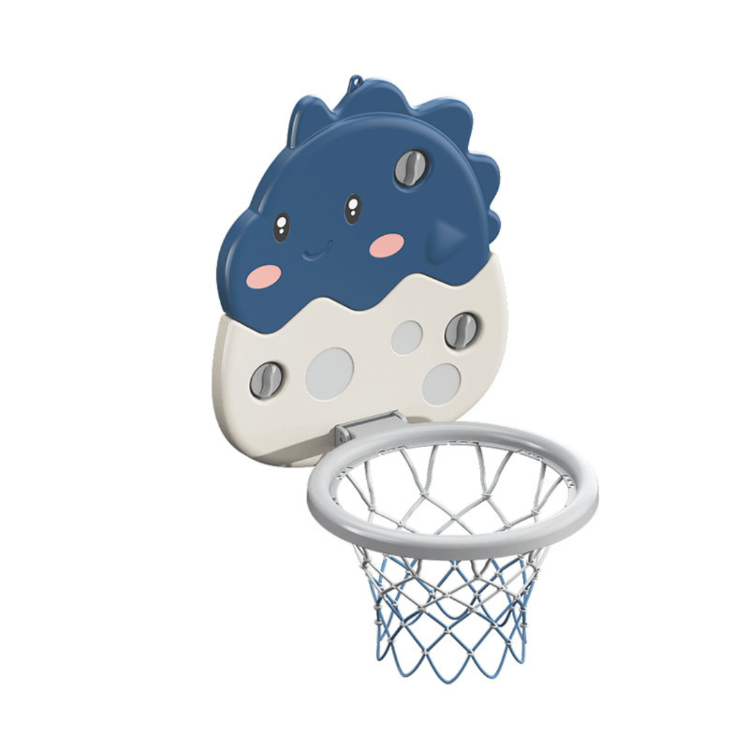 ARO DE BASKETBALL PARA NIÑOS CRUSEC AZUL DINOSAURIO INFANTIL AJUSTABLE - 1