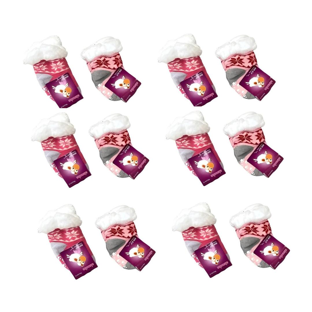 PACK 6 PARES CALCETINES HILO UNISEX CRUSEC CHIPORRO ANTIDESLIZANTE INTERIOR BABY - 1