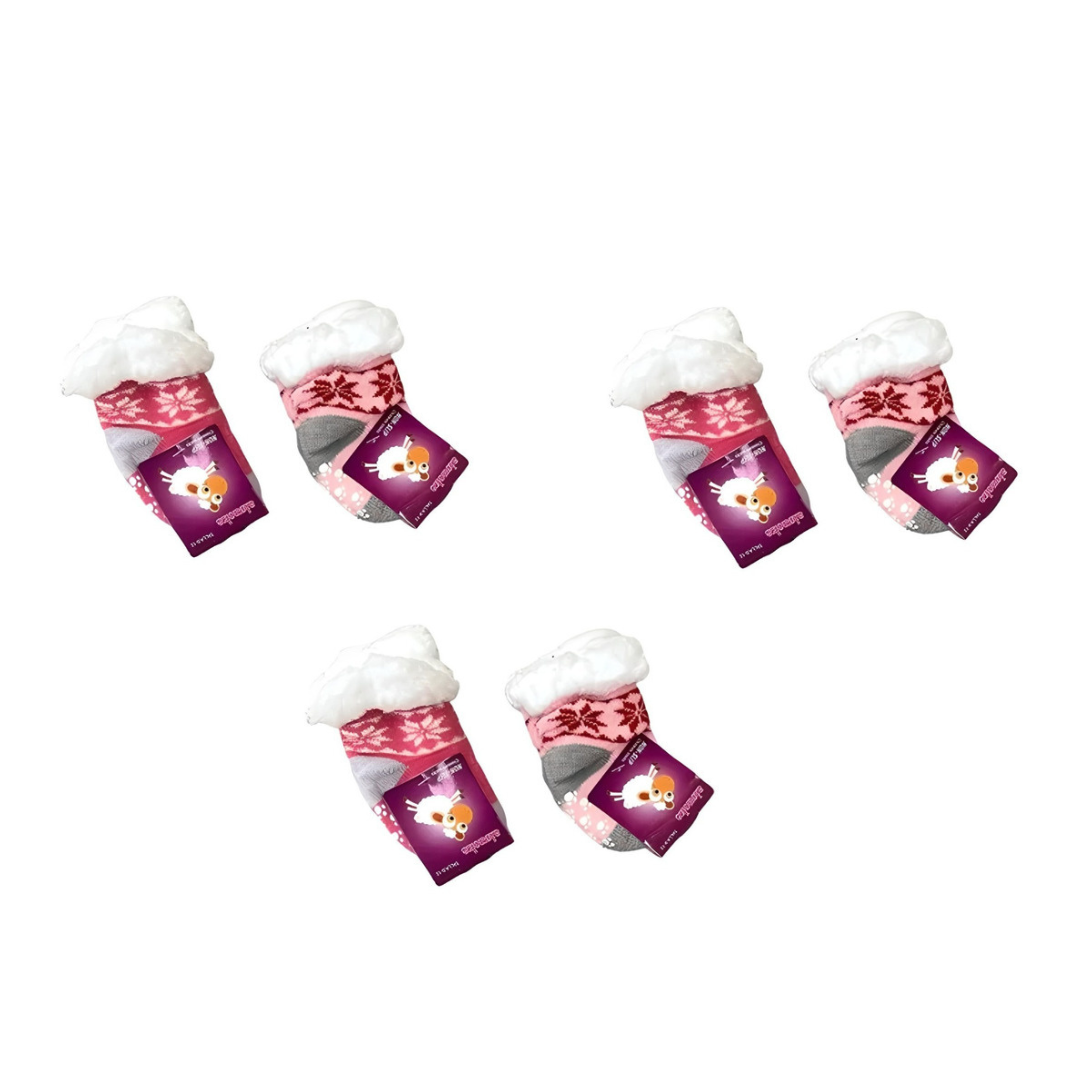 PACK 6 PARES CALCETINES HILO UNISEX CRUSEC CHIPORRO ANTIDESLIZANTE INTERIOR BABY - 2
