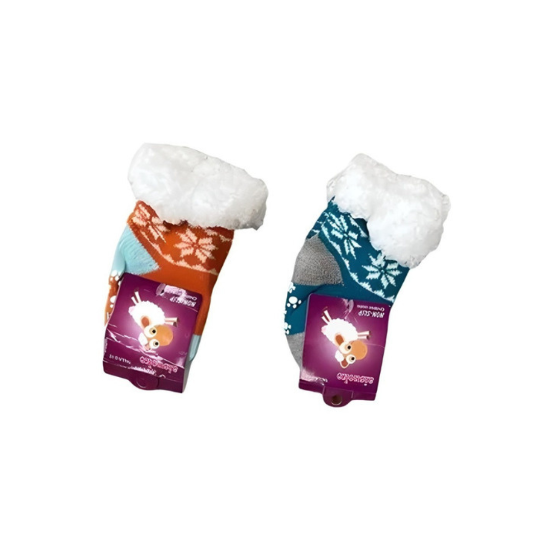 PACK 3 PARES CALCETINES HILO NIÑO CRUSEC CHIPORRO ANTIDESLIZANTE INTERIOR BABY - 2