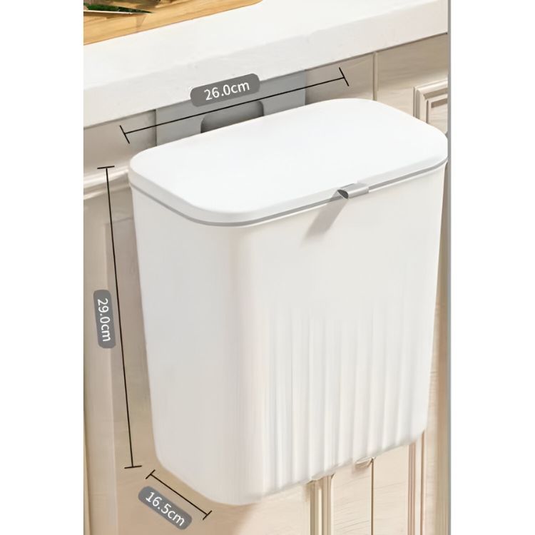 PAPELERA DE COCINA CRUSEC M1 PLÁSTICO 9 LITROS BASURERO PARA BAÑO - 5