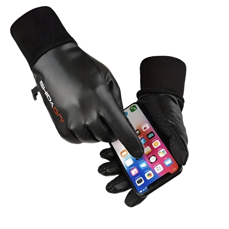 GUANTES PARA MOTOS CRUSEC IMPERMEABLES COLOR NEGRO IMPERMEABLE - 5