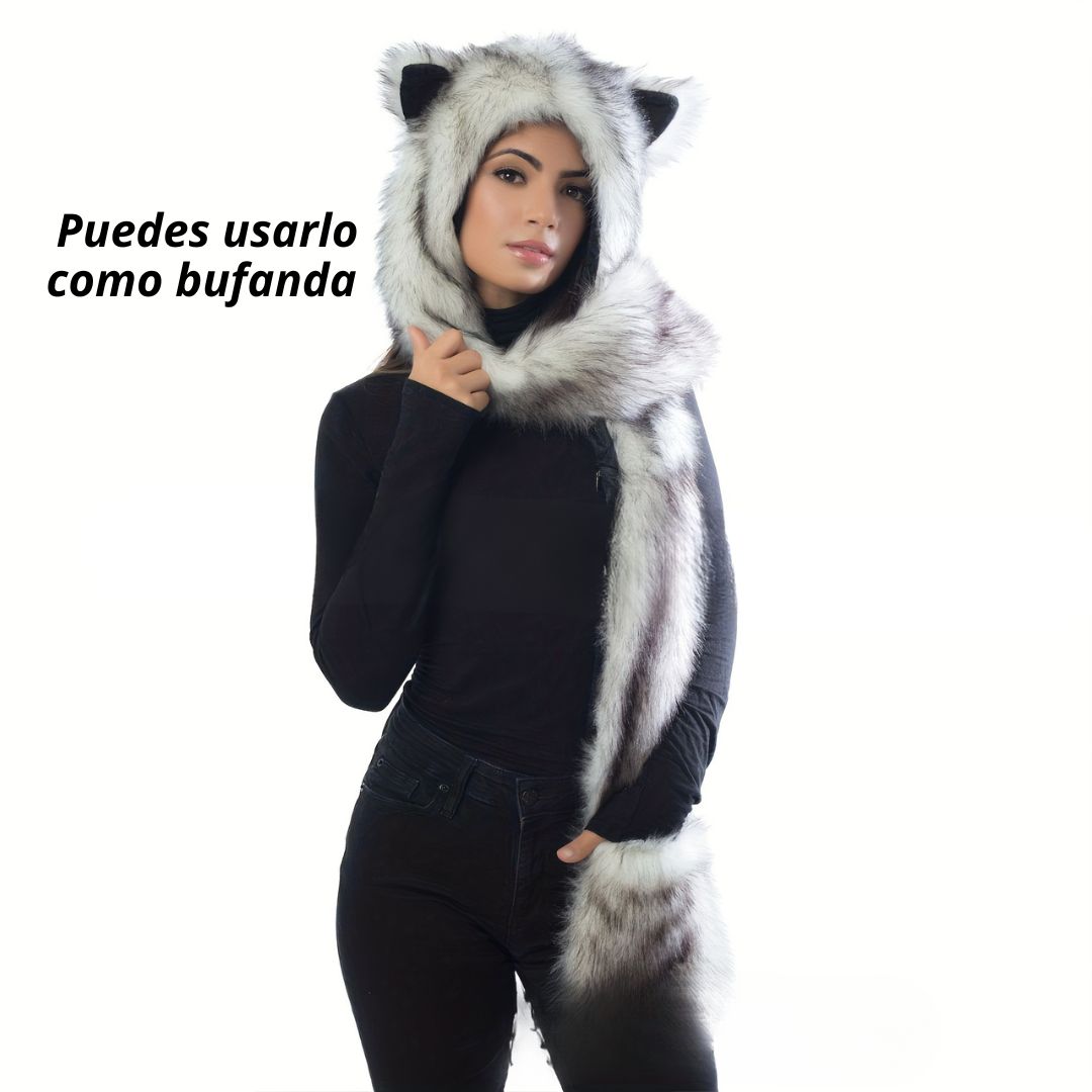 GORROS CRUSEC GRIS CON OREJAS Y BOLSILLO UNISEX INVIERNO - 5
