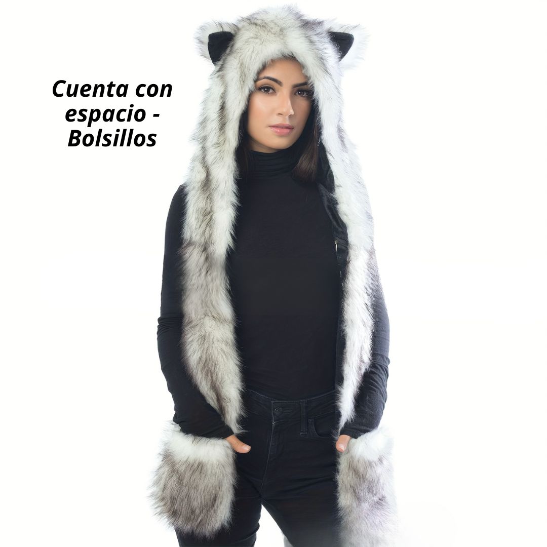 GORROS CRUSEC GRIS CON OREJAS Y BOLSILLO UNISEX INVIERNO - 6