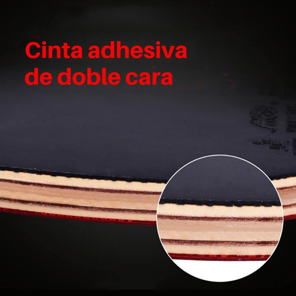 PALETA TENIS DE MESA / PING PONG CRUSEC MADERA / SILICONA 6 ESTRELLAS PRO CARBON PERFORMANCE - 2