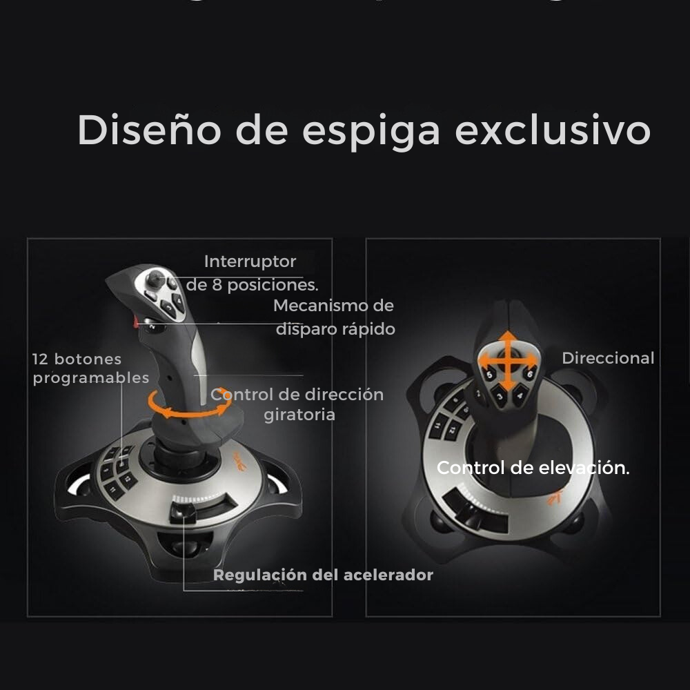 JOYSTICK CRUSEC M1 PARA SIMULADOR DE VUELO MANDO PXN-2113 PRO - 6
