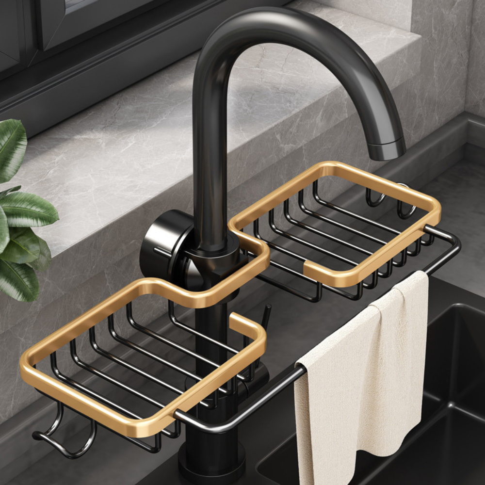 REJILLA DE ALUMINIO PARA FREGADERO DE COCINA COLOR DORADO - 2