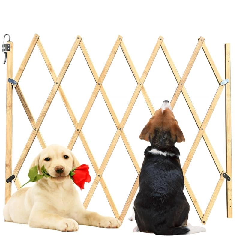 PUERTA MADERA PERRO CRUSEC PLEGABLE VALLA SEGURIDAD - 1