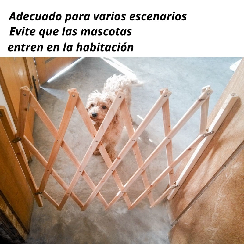 PUERTA MADERA PERRO CRUSEC PLEGABLE VALLA SEGURIDAD - 4