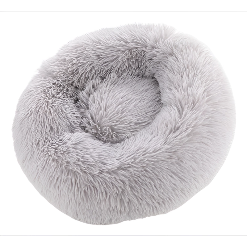 CAMA NIDO DE FELPA PARA MASCOTAS CON FORMA DE ROSCA 100 CM - 2