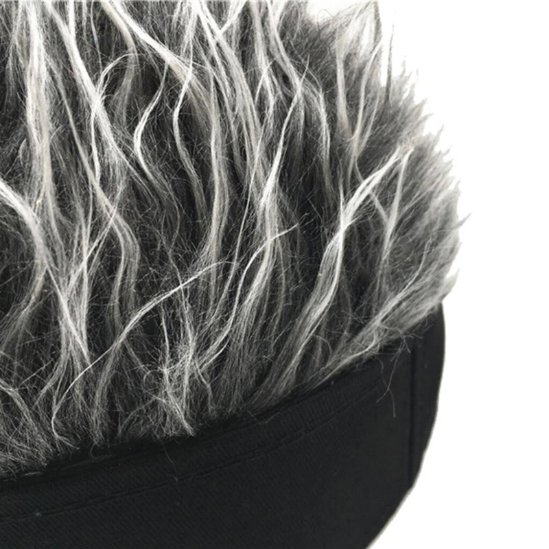 GORRA CRUSEC M1 NEGRO CON PELUCA PELO FALSO GRIS TEMATICO - 2