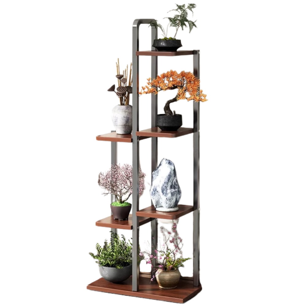 SOPORTE DE 7 ESPACIOS PARA MACETAS PLANTAS DECORATIVO - 5