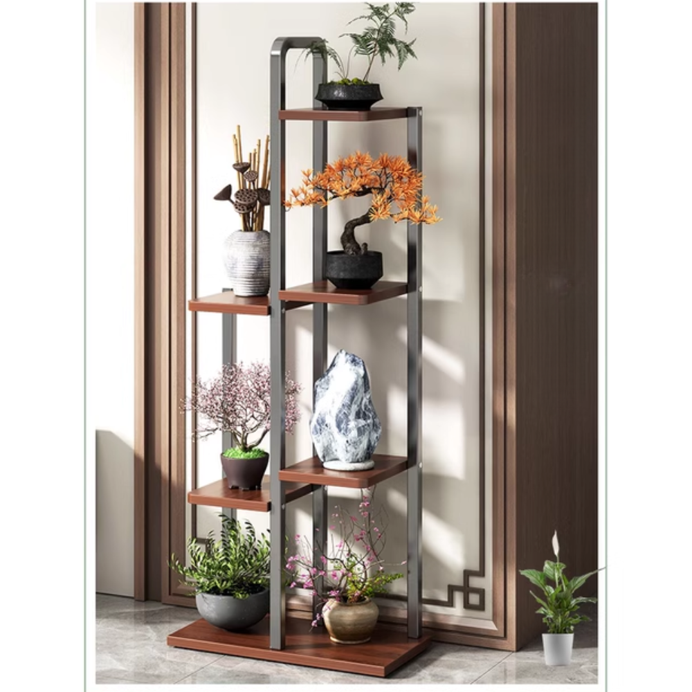SOPORTE DE 7 ESPACIOS PARA MACETAS PLANTAS DECORATIVO - 6