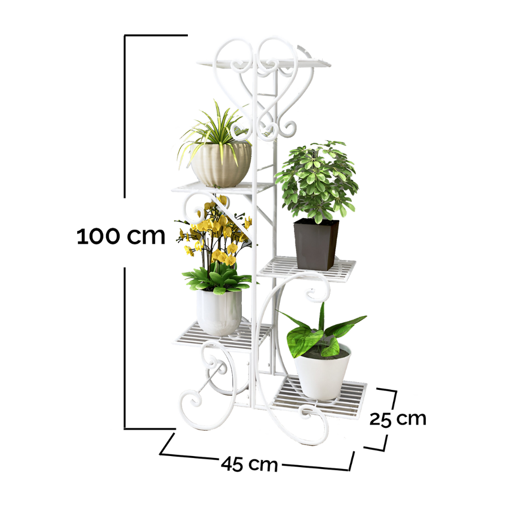 SOPORTE DE 5 NIVELES PARA MACETAS PLANTAS DECORATIVO - 4