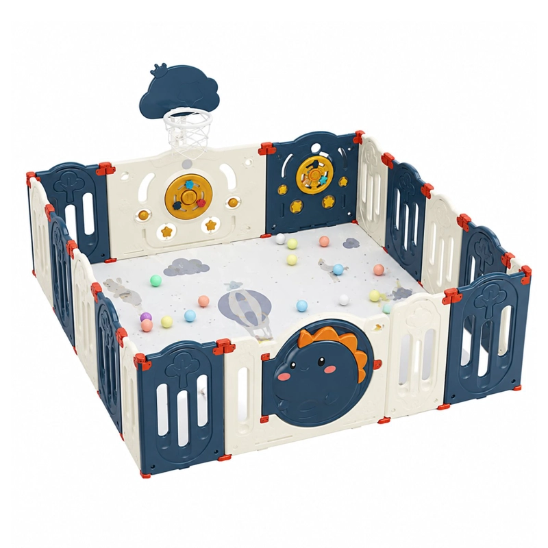CORRAL DE JUEGOS INFANTIL DINOSAURIO PLEGABLE 152CM X 152CM