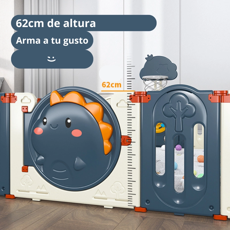 CORRAL DE JUEGOS INFANTIL DINOSAURIO PLEGABLE 152CM X 152CM - 3