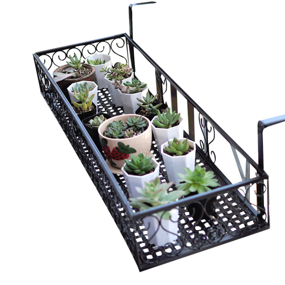 JARDINERA EXTERIOR DE BARANDILLA PARA BALCÓN 50X20X12 CM - 1