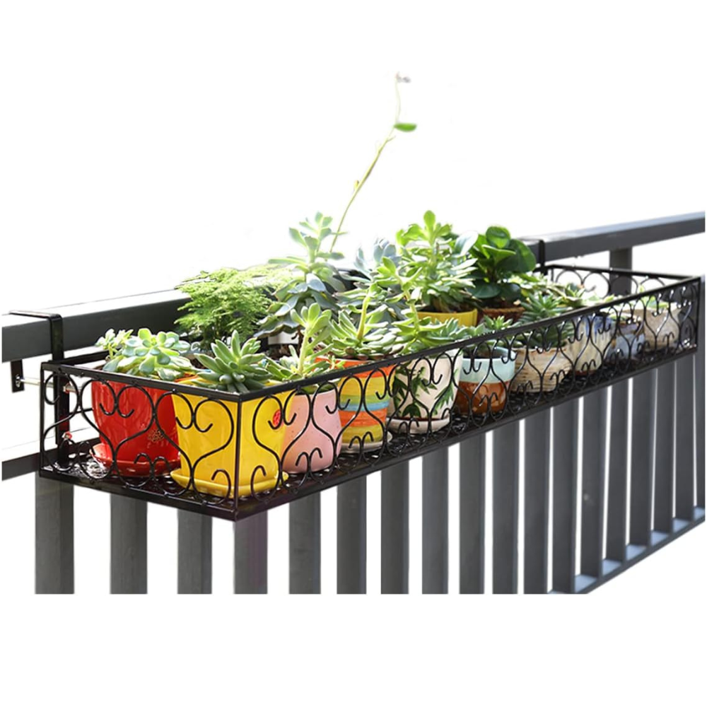 JARDINERA EXTERIOR DE BARANDILLA PARA BALCÓN 50X20X12 CM - 3